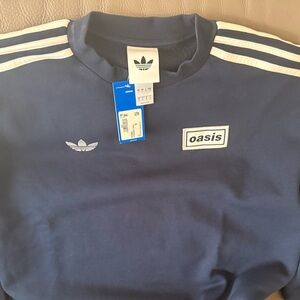 Oasis Adidas Oversized Crew Sweatshirt Authentic S Small Free Pin!